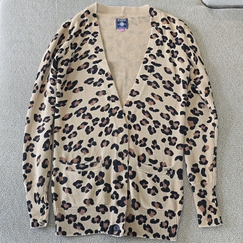 Pink By Victoria's Secret Brown Tan Cheetah Print Cardigan - Size Medium